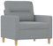 HETFTJN Küchensofa Schlafcouch Sofas Bigsofa - Sofasessel Hellgrau 60 cm Stoff für Hotelzimmer Relaxationsraum Sitzzimmer Büro