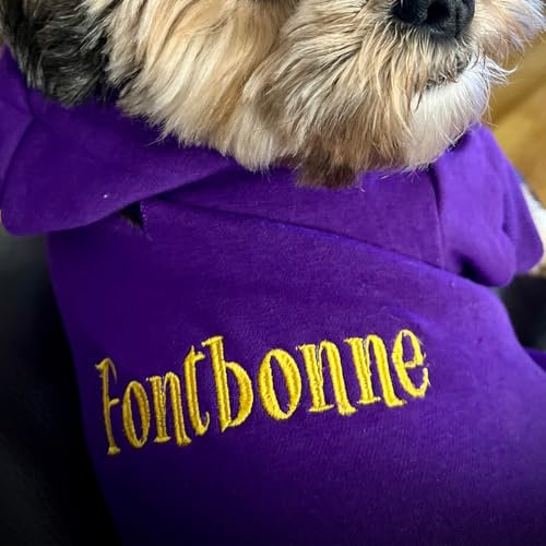 Keruidian Personalisierte Name Pet Hoodie, Outdoor-Hundemantel, Hundesweatshirt, Welpenkleidung, Mama Geschenk, Individuelle Hundemantel (XS)