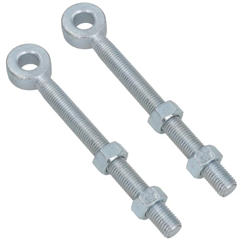 Swing Gate Long Eye Bolts Hinge + Nuts Adjustable Zinc Plated 20 x 150mm 2pc