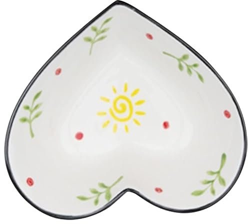 ABOOFAN ciotola a forma di cuore fodera per cupcake dessert vassoio spuntino ciotola colazione scodella colazione ciotola da portata domestica contenitore per snack decorativo ceramica
