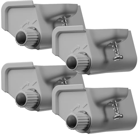 LouMaxx Softclose Türdämpfer Schrank 4er Set - Türdämpfer Küche zum Softclose Nachrüsten - Schranktür Dämpfer in Grau - Türdämpfer gegen knallende Türen - Soft Close Nachrüstung