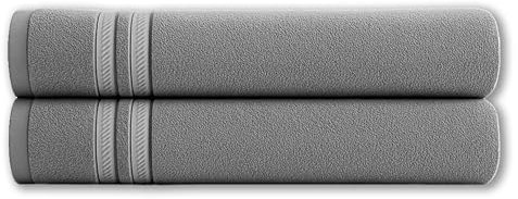 Julido Luxus Duschtuch-Set – 2er Pack 70x140 cm – Flauschige & Saugstarke Handtücher aus 100% Baumwolle, Schnell Trocknend, Strapazierfähig & Pflegeleicht (Anthrazit, 70 x 140 cm)