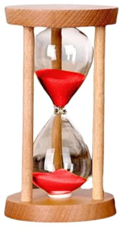 Amagogo Sablier 1 Minute, Décoration D'intérieur, Horloge de Sable, Minuterie, Cadeau D'anniversaire, de Nouvel An, pour Salle de Classe, Rouge