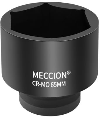 Meccion Douille à Chocs 65mm en 3/4 Pouce Entraînement, Robuste Cr-Mo 6 Pans Douille Profonde, 78mm Longue
