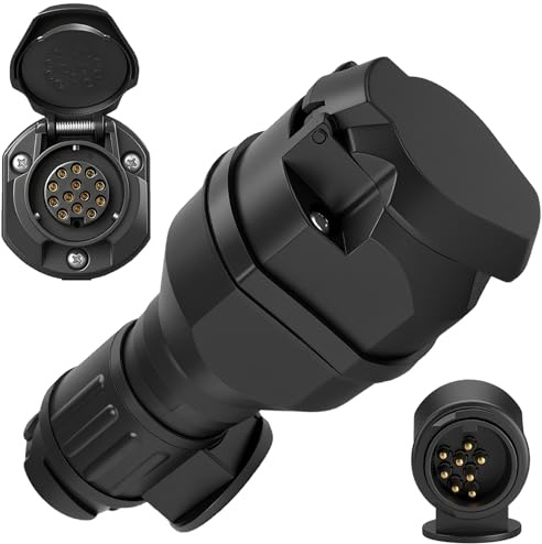 CXTM Canbus LED Adapter 13 polig auf 13 Polig Anhänger Adapter 12V Steckdose 13polig - Stecker 13polig mit LED-Beleuchtung für PKW