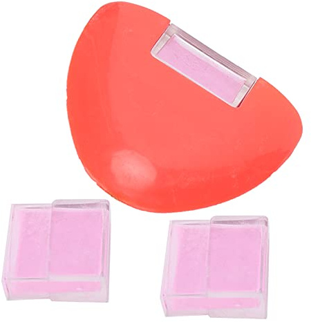 Keenso Nähstoff-Kreide-Set für Präzise Markierungen auf Verschiedenen Stoffen, Zum Schneidern und Schuhmachen, Kommt mit 2 Ersatzpulvern: /blaurotgelb (Rot)