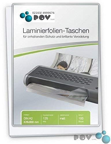 POV® Laminierfolien A2 (426 x 600 mm), 2 x 125 mic, matt, Verpackungseinheit: 100 Stück