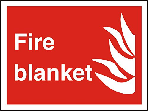 Seco Fire Blanket & Fire Sign, 200mm x 150mm - 1mm Semi Rigid Plastic