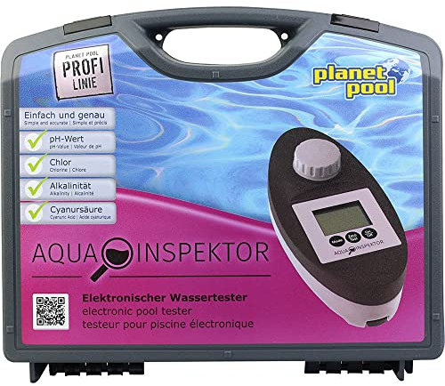 Aqua Inspektor Profi-Messgerät Wassetest, Chlor/pH/Cya/Alkalinität, im Planet Pool Koffer