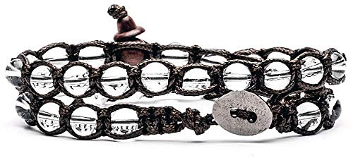 Tamashii Armband Uni Schmuck Long Trendy Code BHS600-61, 23 cm, Holz, Bergkristall