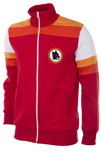 COPA Herren AS Roma 1979–80 Retro Fußball Jacke mit langem Hals XXL rot