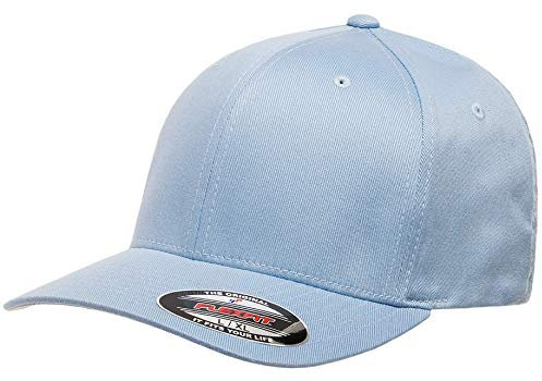 Flexfit Herren Wooly Combed Twill Fitted Baseball Cap, Blau (Carolina Blue), L/XL