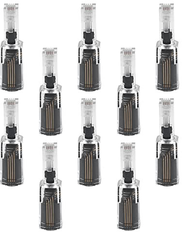 Power Gear Telephone Cord Detangler, 10 Pack, Tangle-Free 360 Degree Rotation, Plug into Landline Phone Handset, for Use in Home or Office, All Brands, Black, 52230