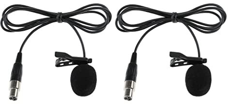 Harilla 2 Pieces Mini Lapel w/Clip for Camcorder 3 Pin XLR 1M