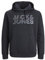 JACK & JONES Maglione con Cappuccio in Pile con Logo corporativo Herren Corp Logo Sweat Hood Classic, Manica Lunga., Colore:Nero-4, Dimensione Maglia:XXL