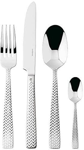 Sambonet Cortina 52522-81 set di Posate da Tavola acciaio inox 18/10, per 6 persone, 24 pezzi: 6 forchette, 6 cucchiai, 6 coltelli, 6 cucchiaini tè