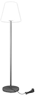 ELG LED Stehlampe ST Lampe Stehleuchte IP65 Gartenlampe mit LED Leuchtmittel Dimmbar Warm White und RGB 9W 806lm 3300K Terrassenleuchte Balkonlampe Outdoor E27 Fassung mit Netzkabel