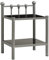 vidaXL Table de Chevet Table de Nuit Armoire de Chevet Armoire de Lit Chambre à Coucher Maison Intérieur Gris et Noir 45x34,5x60,5 cm Métal et Verre
