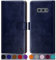 SUANPOT [RFID Schutz für Samsung Galaxy S10e Hülle PU Leder Handyhülle Lederhülle Klapphülle Kartenfach Flip Cover für Samsung S10e Handy hülle Leather Phone Case Blau