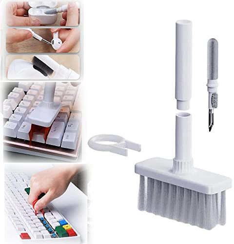 BLOOOK Reinigungsbürste für Tastatur,5 in 1 Keyboard Cleaning Brush Kit,Multifunction Earphones Cleaner mit Tastenkappe Abzieher,für Gaming Mechanische Tastatur Airpods 2/pro Earbuds…