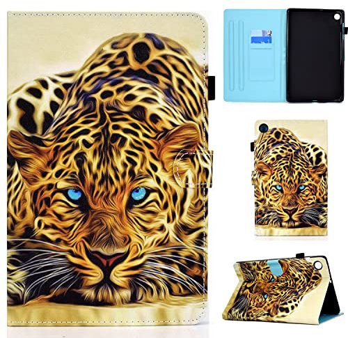 Coque pour Samsung Galaxy Tab A8 10.5 2022/2021, Housse de Protection en Cuir PU Étui Case Tablette Étui Smart Cover avec Réveil/Veille Auto pour Samsung Tab A8 (SM-X200/SM-X205/SM-X207), Lion