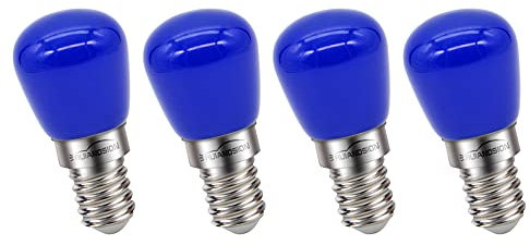 Ruiandsion E14 Bombilla LED 220V Repuesto para Nevera Campana extractora, Azul (Pack de 4)