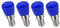 Ruiandsion E14 Bombilla LED 220V Repuesto para Nevera Campana extractora, Azul (Pack de 4)