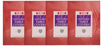VR ANGLE Copritavolo monouso (TWIN PACK) (rosso, 4)