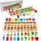 Bambebe Montessori Wooden Puzzles Toy for 3 Years Old, Educational Math Games Stacking Block Learning Jigsaw Board, Wooden Shape Sorter Toy, Preschool Number Puzzle Counting Games