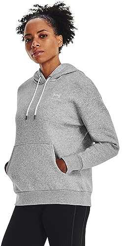 Under Armour ESS Fleece Hoody Damen grau, L Damen