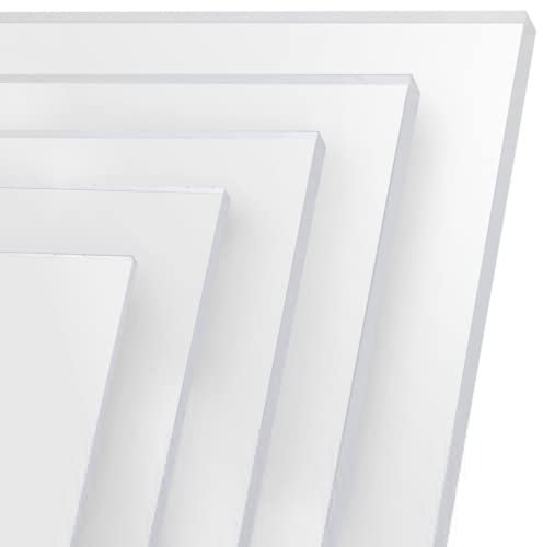 FRAMO Placa de cristal acrílico de 30 x 50 cm, corte a medida, placa de cristal acrílico transparente de 4 mm de grosor, resistente a los rayos UV, lámina de cristal acrílico por ambos lados con