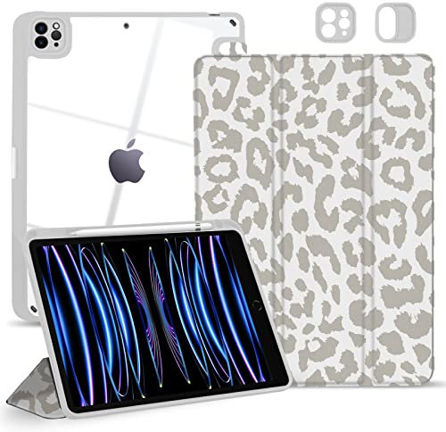 TopPerfekt Schutzhülle für iPad Air 5.,4. Generation 10.9 Zoll (2022/2020), iPad Pro 11 Zoll Hülle mit transparenter, automatischer Schlaf-/Weck-, Kameraschutz] Grauer Leopard