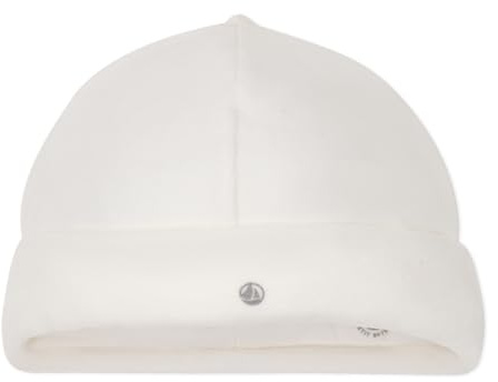 Petit Bateau Bonnet Naissance Bébé en Côte, Blanc Marshmallow, 6 Mois