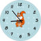 Shirtinstyle Kinderzimmeruhr mit Tiermotiv Eichhörnchen Geschenk Uhr Kinder Handmade Wanduhr Wunschtext Name, 20cm, Farbe Pastellblau