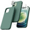 ORNARTO 5-in-1 für iPhone 12/12 Pro 6,1 Silikon Case mit 2 x Schutzfolie + 2 x Kameraschutz, Hülle Ultra Dünne Flüssig Silikon Handyhülle Schutz für iPhone 12 Pro/iPhone 12(2020) 6,1 Zoll Piniengrün