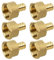 JUWO PEX-Fitting, 1,27 cm NPT weiblich auf 1,27 cm PEX-Adapter für Sanitärreparaturen oder Nachformen, stabile und langlebige Messing-Crimpverschraubung (6 Stück)