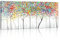 Mit Rahmen Großes Leinwandbilder Abstrakt Bilder Bunte Baumblüte Abstrakt bild auf leinwand Wandkunst Modern Wandbilder XXL Kunstdruck Deko für Wohnzimmer Schlafzimmer fertig zum Aufhängen 120x50cm