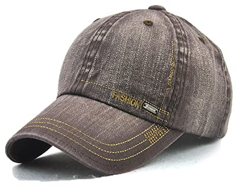 YAMEE Baseball Cap Denim Herren,Basecap Unisex Vintage Baseballmütze Sportkappe Verstellbar,Baseballkappen Herren Sonnenhut Sonnenschutz für Draussen Sport oder auf Reisen
