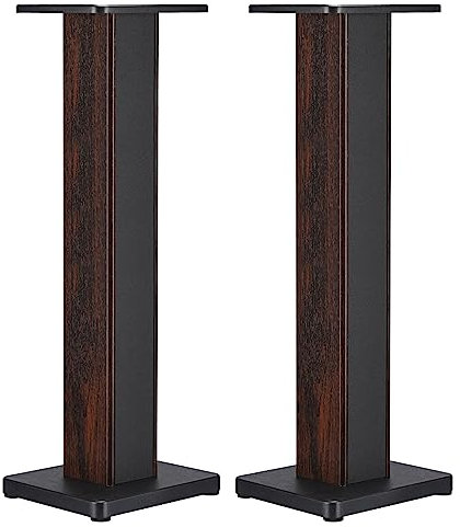 sourcing map Bois Grain Enceinte Pieds 1 Paire 31.5 Pouce (80cm) Universel Sol Haut-Parleur Support Évidé Supports Amélioré Audio Écouter pour Maison Théâtre Cinéma