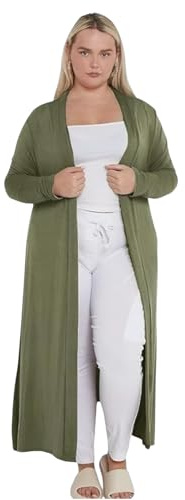 eyes Ladies Plain Long Maxi Length Boyfriend Women Cardigan Collared Open Top Full Sleeve Floaty Duster Jacket Coat Casual Blazer Plus Size Cardigans UK 8-22
