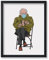 Poster Master Bernie Sanders Poster – Alter Mann sitzender Druck – Popkulturkunst – Minimale Kunst – Geschenk für Männer, Frauen & Fans – lustige Wanddekoration für Schlafzimmer, Wohnzimmer oder Büro