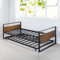 Zinus Suzanne Single Bed Frame with Trundle - Includes Steel Slat Support - No Box Spring Needed - Easy to Use & Assemble