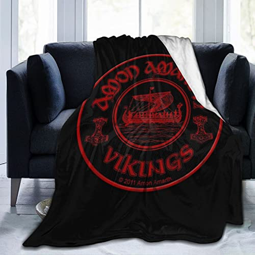 Amon Amarth Fleece-Überwurfdecke für Bett, Sofa, Couch, Reisen, Camping, Warmer und Leichter, Flauschiger Plüsch-Überwurf für alle Jahreszeiten