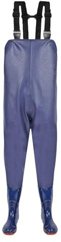 Generic Uomini Dolcevita Maniche Lunghe Stivali Da Pesca Stivali Da Pesca Pantaloni Con Bretelle Traspirante Crosswater Waders Mens Tuta con Cappuccio, Blu, 50