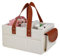 YelloIris Windeltasche – Beige Teddy mit braunem Leder