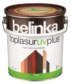Belinka Toplasur UV Plus - Holzlasur Außen - 2,5 Liter - UV-Schutz - Wetterfest - Für Holz im Außenbereich - Farbe: Olive