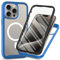 Sawiqpd for iPhone XS Max Case with Built-in Screen Protector, Compatible with Magsafe, Heavy Duty Shockproof Clear Phone Case 360 Full Body Protective Cover for iPhone XS Max 6.5-Inch, Blue