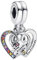 Wedanor Charme Puzzle Piece Herzen Splittable Freundschaft Charms-Anhänger 925 Sterling Silber Charm Bead Pendant für Europäische Armbänder und Halsketten