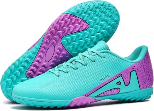 WOWEI Botas de Fútbol Hombre Profesionales Zapatillas de Fútbol Spike Aire Libre Niños Hombre Calzado de Fútbol Atletismo Atletismo Training Zapatos de Fútbol Tacos (Moon-1, 37EU)