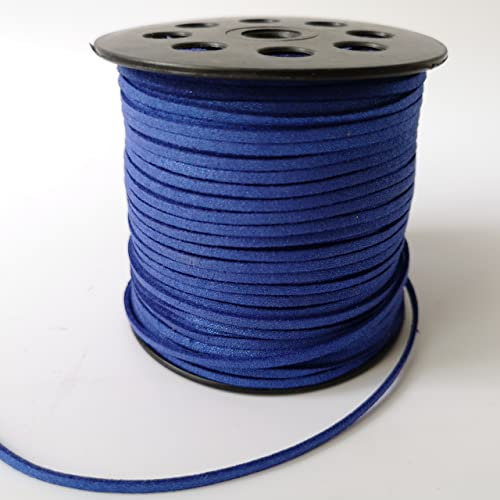 Suede Cord Flat Faux Leather String for Jewelry Bracelet Necklace Making Beading Thread DIY Crafts 10m (Glitter blue)